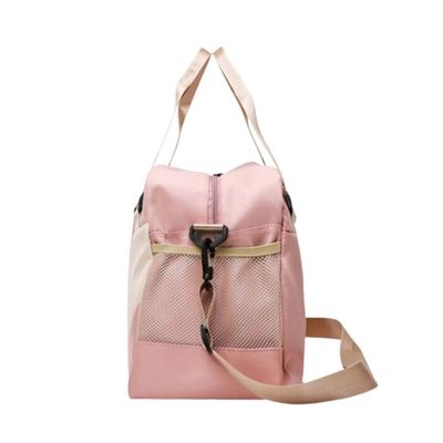 Bolsa Mala Grande Com Alça Academia Esportiva Porta Sapatos Rosa