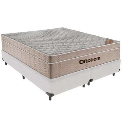 Cama Box Branco E Colchão Airtech Springpocket Molas Ensacadas Queen Ortobom