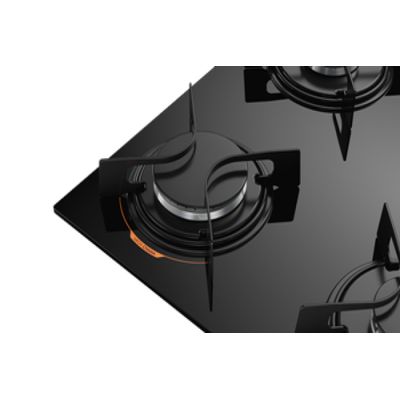 Cooktop 4 Bocas Preto com Mesa de Vidro Atlas U Top Bivolt