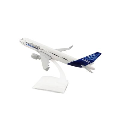 Avião Miniatura de Metal Airbus A320 em Escala 1:400 Colecionável Com Base em Acrílico Decoração de Mesa