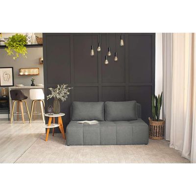 Sofá 2 Lugares Modular Soho Linho Cinza