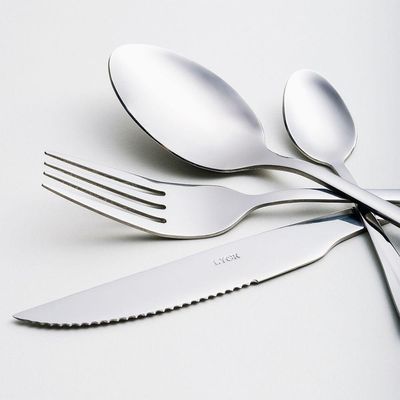 Jogo De Faqueiro Inox 24 Peças Aço Inoxidável Positano Kit Talheres Prata Lyor