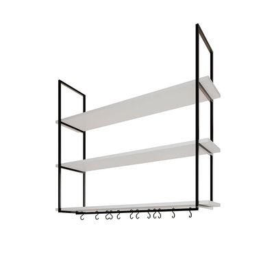 Nicho De Teto Indústrial Denver 120cm Preto E Branco Preto