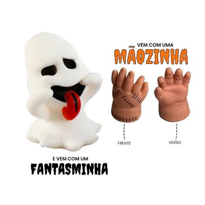 Boneca Vavazinha Com Mãozinha E Fantasminha (inspiração Série Wandinha)