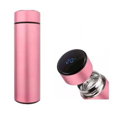Garrafa Térmica Com Display Led Termômetro Aço Inox 480ml