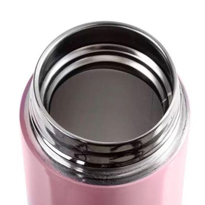 Garrafa Térmica Inteligente De Inox 500ml Tampa C/sensor De Temperatura Led água Café Chá Rosa Bebe