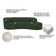 Divã Recamier Orgânico Tokyo 200cm Lado Direito Linho Verde