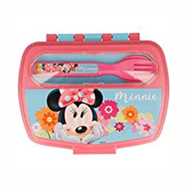 Lancheira Lillo Disney Minnie com Garfo e Colher Lancheira Lillo Disney Minnie com Garfo e Colher
