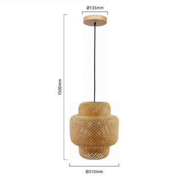 Pendente Flora 310 Fibra De Bambu 1xe27 G-light