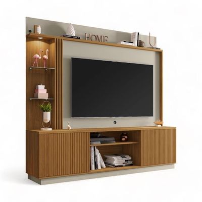 Home Para Tvs 65 Atlanta Cinamomo E Off White Ripado Bechara