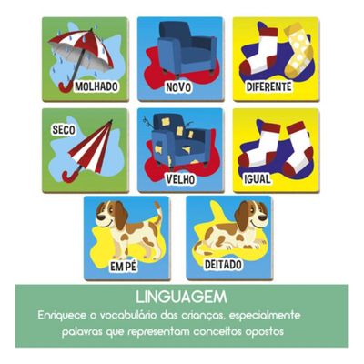 Jogo da Memória Opostos Pop 4284 Brincadeira De Criança