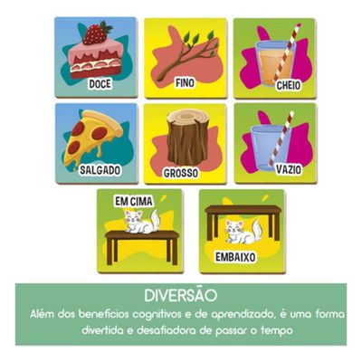 Jogo da Memória Opostos Pop 4284 Brincadeira De Criança