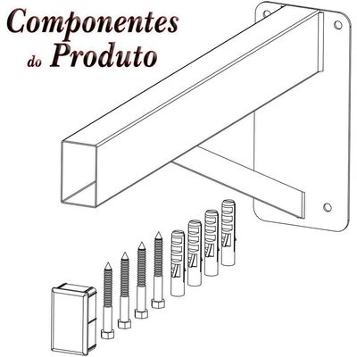 Suporte Pia Parafusar Bancada Aparador 30 Cm Branco