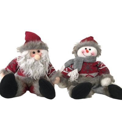 Papai Noel Ou Boneco De Neve Sentado 40cm - Decoração Natalina Aconchegante Boneco De Neve
