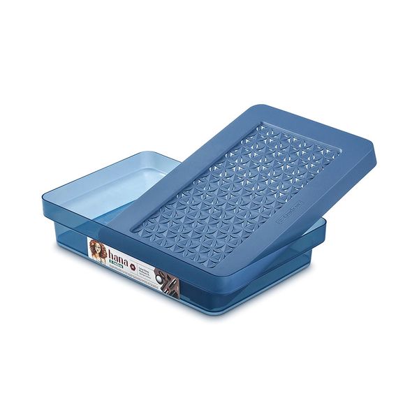 Caixa Organizadora Ordene de Plástico Azul com Tampa 3L Caixa Organizadora Ordene de Plástico Azul com Tampa 3L