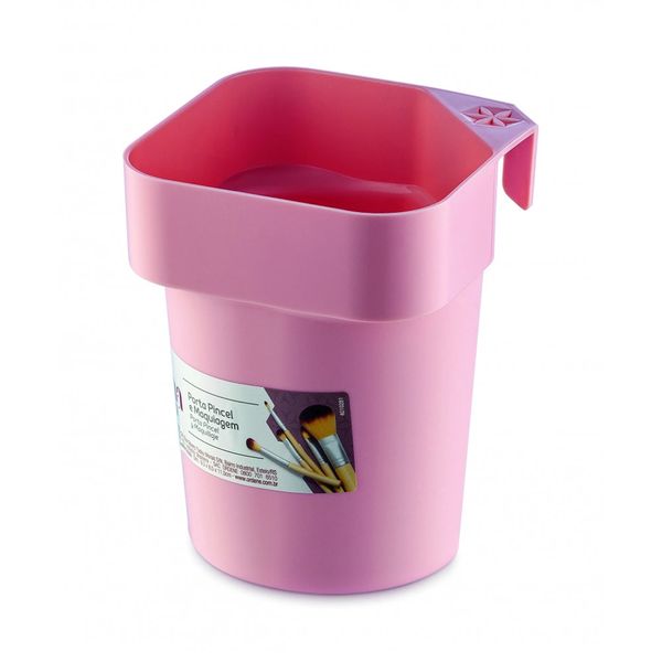 Organizador Porta Pincel e Maquiagem Ordene de Plástico Rosa Organizador Porta Pincel e Maquiagem Ordene de Plástico Rosa