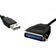 Cabo Usb Para Paralelo 36 Pinos 1,8M Preto