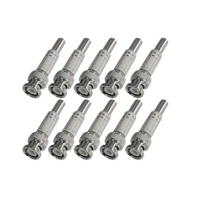 Conector Bnc Macho Com Mola E Parafuso 4Mm Pacote 10 Peças