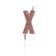 Vela Silver Glitter Rosé Gold Letra X