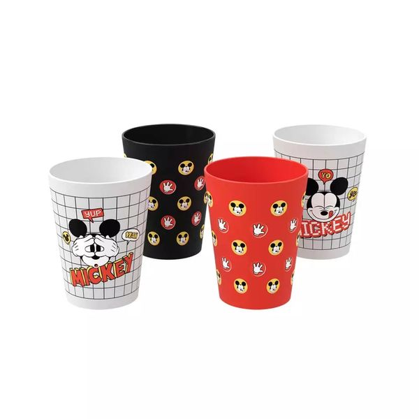 Conjunto de Copos Brinox Casual Disney em Plástico com 4 Peças 300ml Conjunto de Copos Brinox Casual Disney em Plástico com 4 Peças 300ml