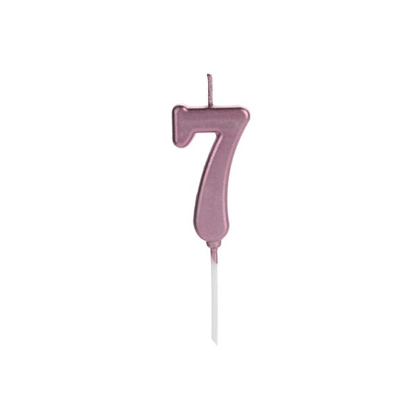 Vela Silver Pick Rosé Gold Número 7