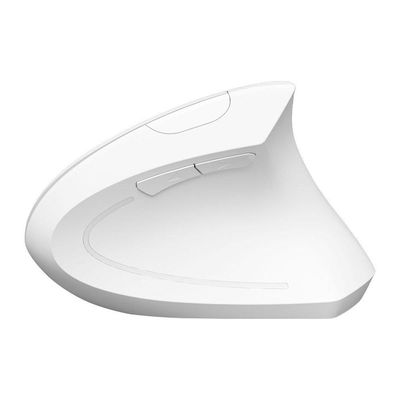 Mouse Sem Fio Recarregável 2.4 Ghz Vertical Ergonomico Ortopedico Power Fit 1600 Dpi Branco Usb - Pm300