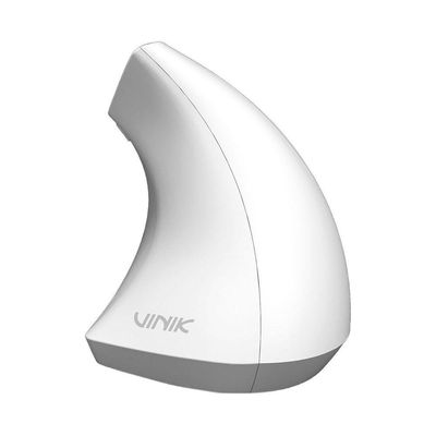 Mouse Sem Fio Recarregável 2.4 Ghz Vertical Ergonomico Ortopedico Power Fit 1600 Dpi Branco Usb - Pm300
