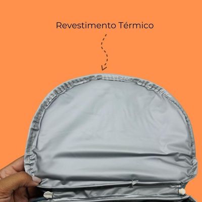 Mochila Térmica Cooler 18 Litros Impermeável Portátil Quente Frio Com Abridor De Garrafa cinza