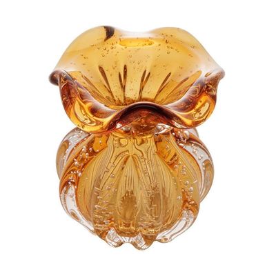 Vaso Murano Vidro Italy Ambar 10x11cm Wolff