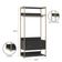 Guarda-Roupa Closet Industrial Mital com Cabideiro 2 GV Preto e Dourado