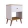 Conjunto de Guarda-Roupa Closet Modulado Dormitório 3 GV e 2 Mesas de Cabeceira Retrô 1 GV Branco e Mel