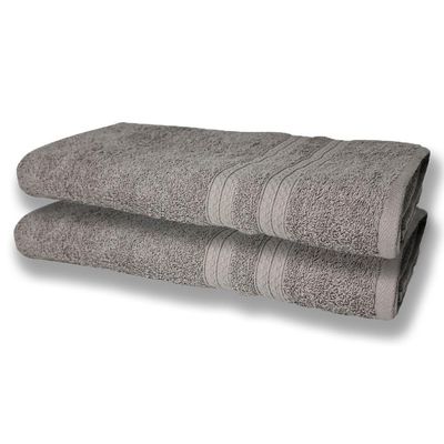 4 Toalhas Super Felpudas Grande E Grossa Algodão 80x150 Itália Soft Beka - Cinza/rosê