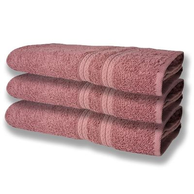 5 Toalhas Super Felpudas Grande E Grossa Algodão 80x150 Itália Soft Beka - Cinza/rosê