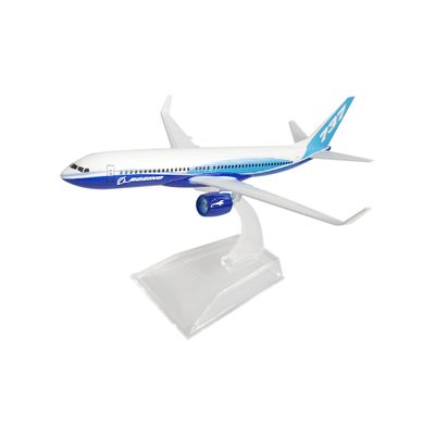 Avião Miniatura Boeing 737 de Metal Escala 1:400 Colecionável Com Base em Acrílico Decoração