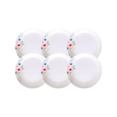 Kit Prato Fundo Tramontina Floratta Em Porcelana Decorada 22 Cm 6 Peças Tramontina