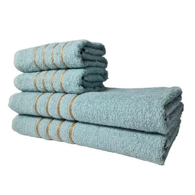 Kit 4 Toalhas 2 Banho 2 Rosto Montreal 100% Algodão Verde