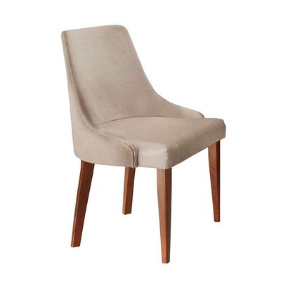 Conjunto com 2 Cadeiras de Jantar Esmeralda I Imbuia e Off White