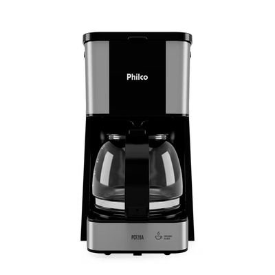 Cafeteira Elétrica Philco PCF20A 20 Xícaras com Sistema Corta Pingos e Base Aquecedora 650W Preto e Prata / 110V