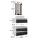 Conjunto Gabinete Banheiro Creta 60cm (gabinete+espelheira+cuba) Branco Preto