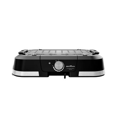 Churrasqueira Elétrica Britânia BCQ10A com Revestimento Antiaderente e Grelha Removível 1500W Preto / 220V