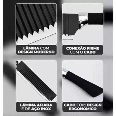 Jogo Facas Churrasco Antiaderente Preto