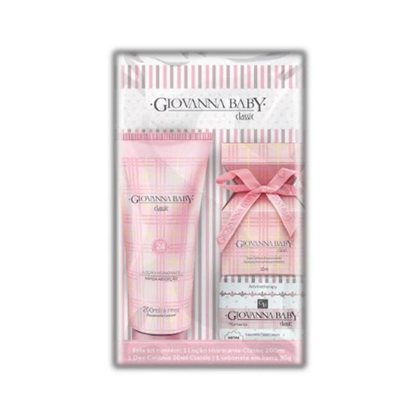 Kit Loção Hidratante + Sabonete Giovanna Baby Classic com Necessaire Kit Loção Hidratante + Sabonete Giovanna Baby Classic com Necessaire