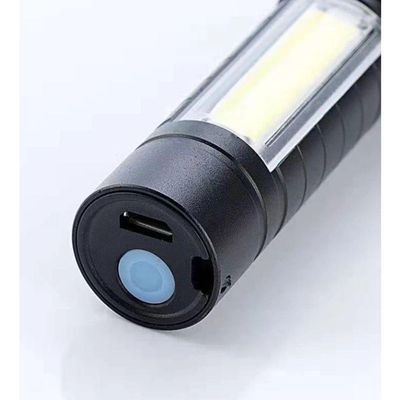 Mini Lanterna Tática Com Led E Zoom Recarregável Usb Lanterna De Mão