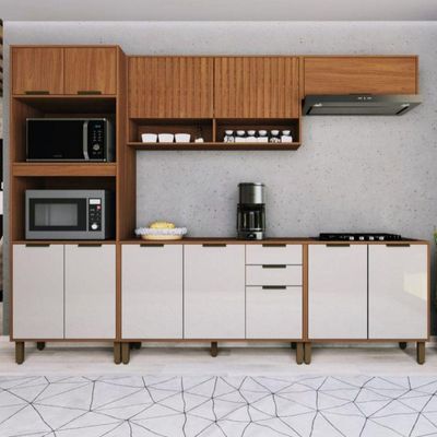Armário Cozinha Paris Com 2 Portas Indekes Freijó