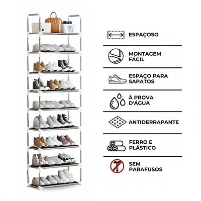 Sapateira Vertical 9 Prateleira Organizador Para 27 Pares De Calçados
