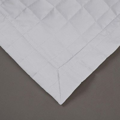 Kit Cobre Leito Colcha Bellini Casal Padrão Dupla Face Percal 300 Fios Textura Matelassê 3 Peças - Branco