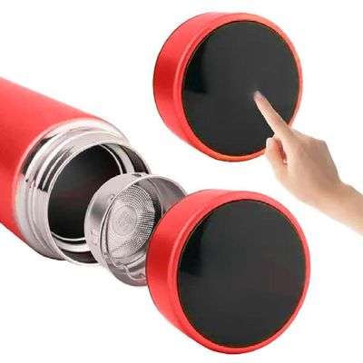 Garrafa Térmica De Inox Portátil 500ml Quente Frio Tampa Borracha Vedação água Café Chá Vermelho