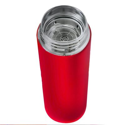 Garrafa Térmica De Inox Portátil 500ml Quente Frio Tampa Borracha Vedação água Café Chá Vermelho
