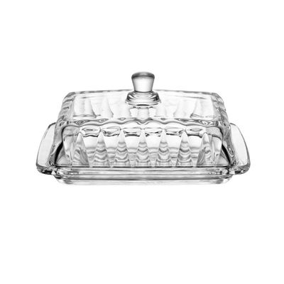 Manteigueira De Cristal De Chumbo Com Tampa Radial