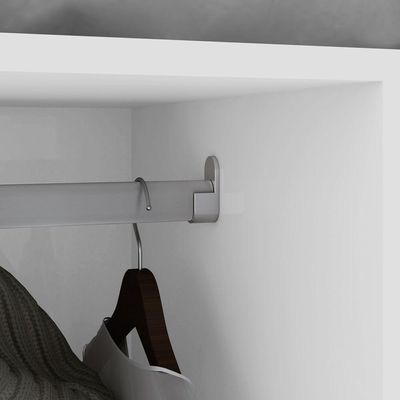 Guarda-roupas Casal Alonzo 6 Portas 4 Gavetas Sem Espelho 100% Mdf Com Pés - Lopas Branco